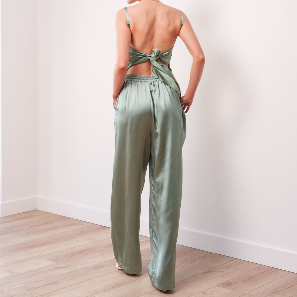 THE AURÉLIA FLUID SATIN TROUSER AND TANK SET