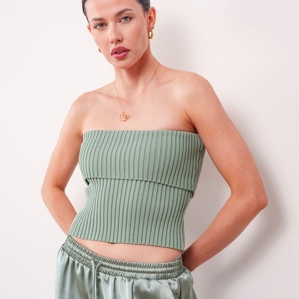 THE CALIXTE STRUCTURED RIB TUBE TOP