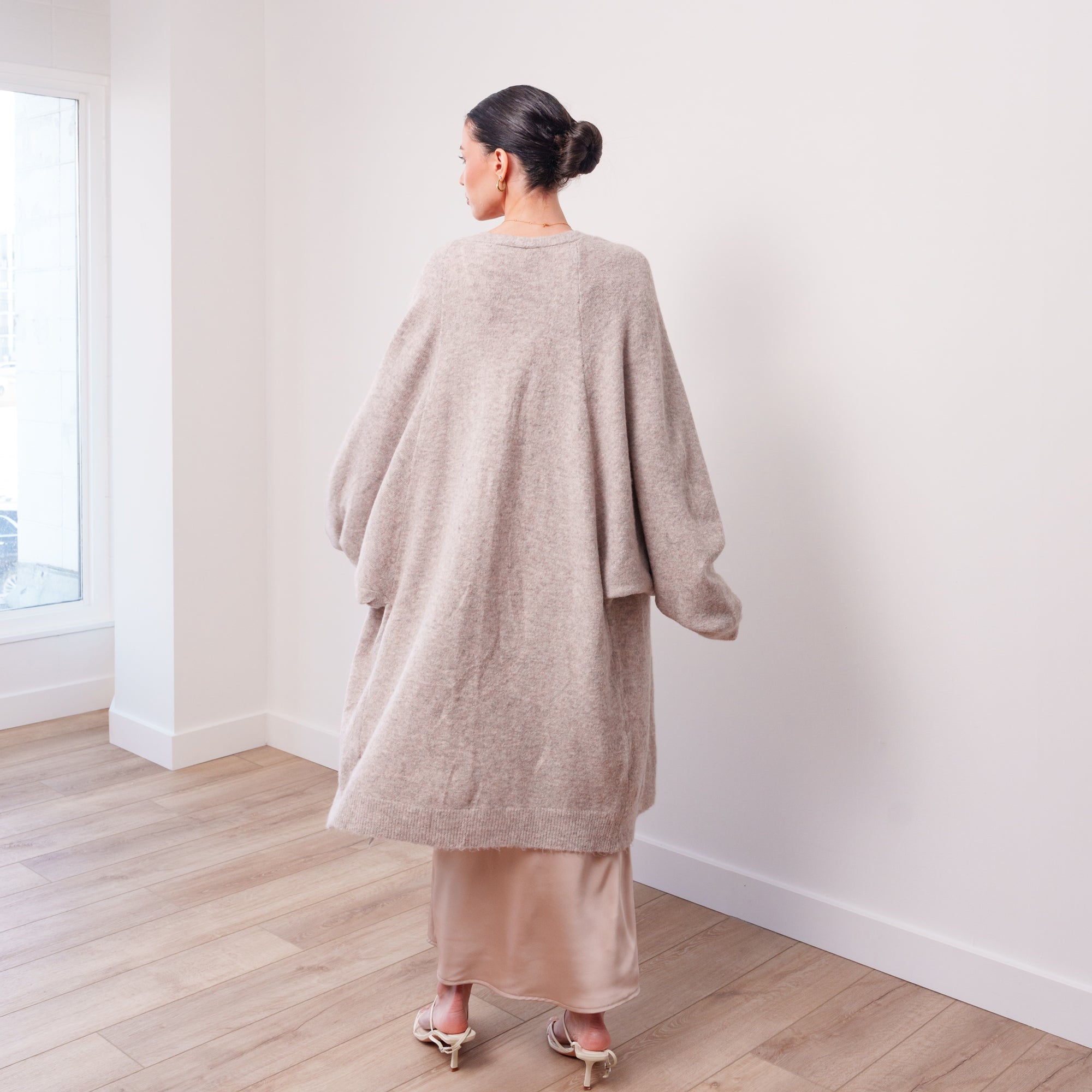 THE ÉTOILE DRAPED LONG CARDIGAN