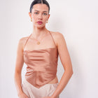 THE ÉRA SATIN HALTER TOP