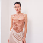 THE ÉRA SATIN HALTER TOP