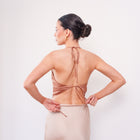 THE ÉRA SATIN HALTER TOP