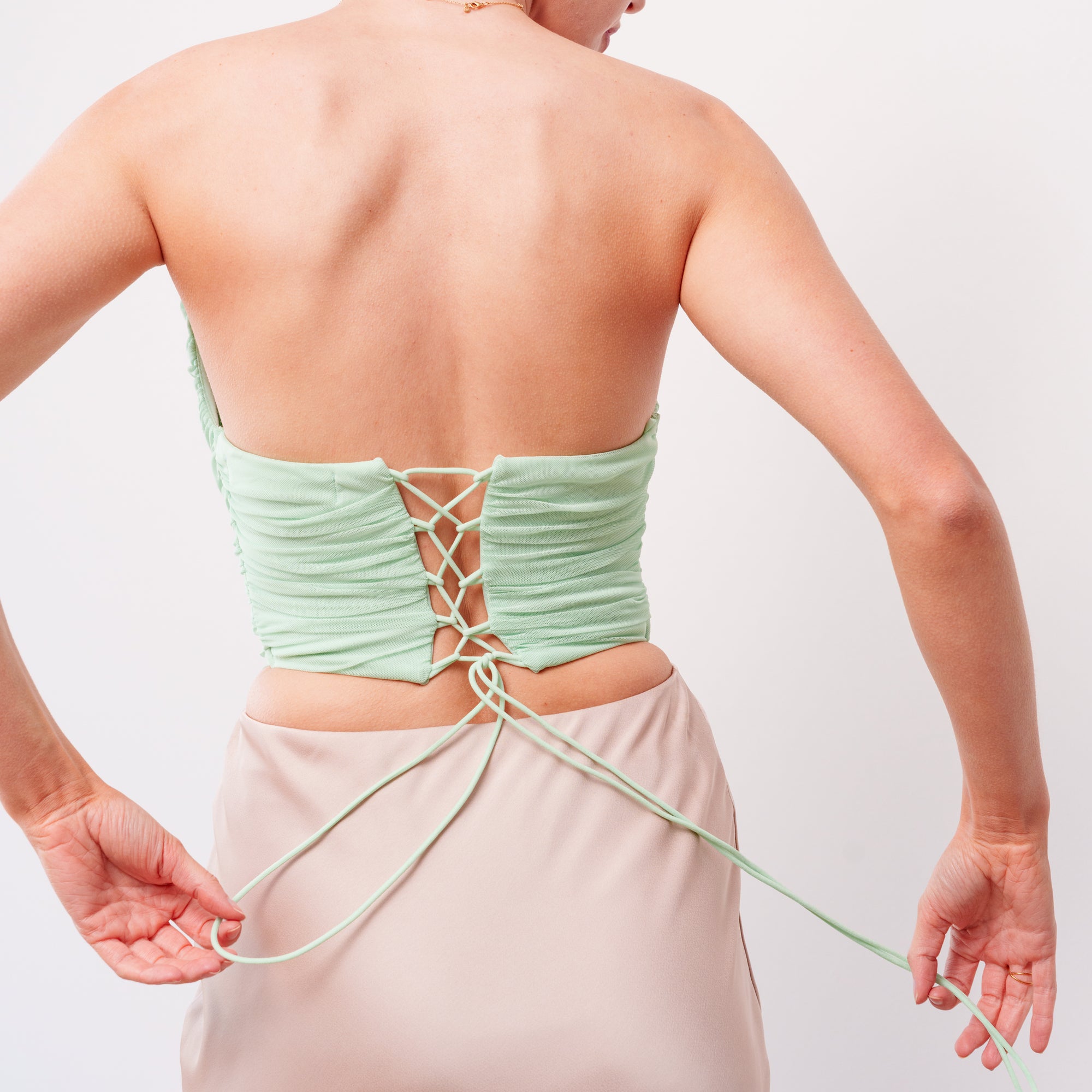 THE ISOLDE MESH CORSET TOP