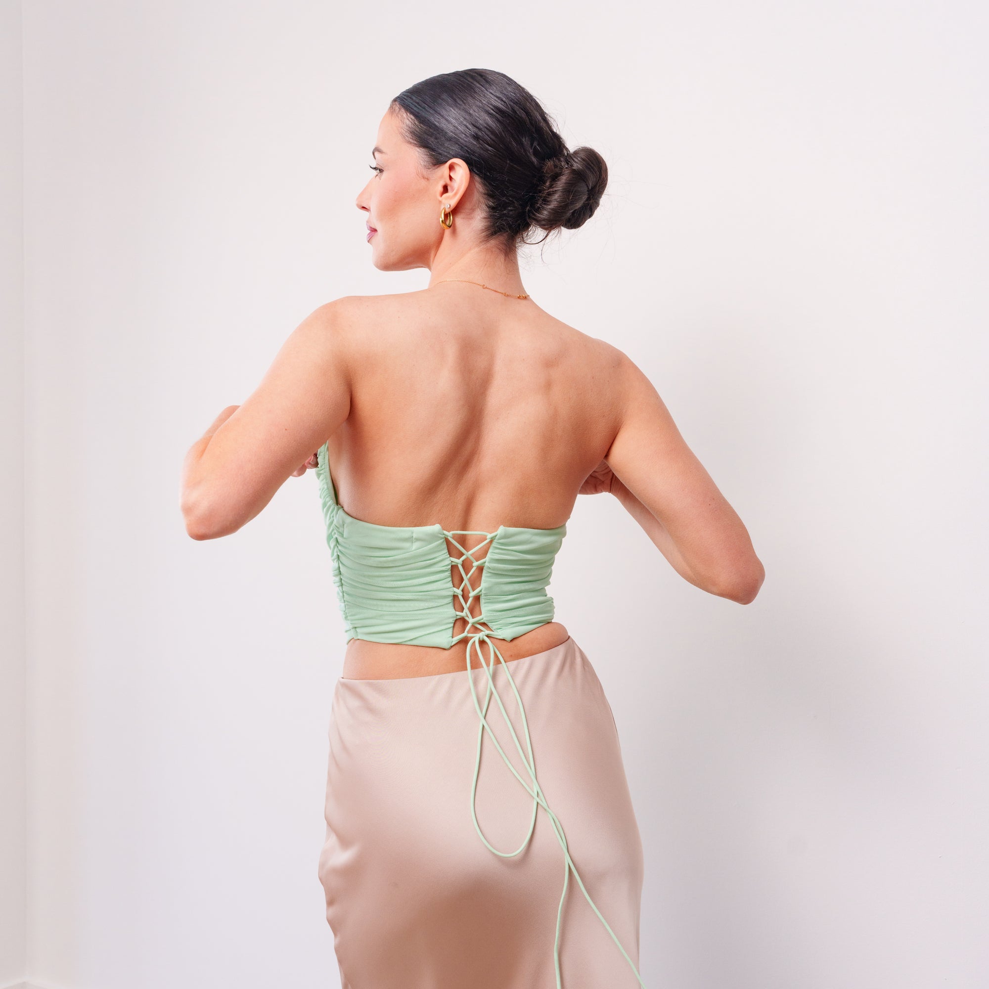 THE ISOLDE MESH CORSET TOP