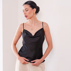 THE NOIRÉ COWL SATIN CAMISOLE