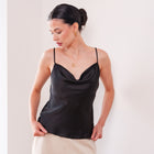 THE NOIRÉ COWL SATIN CAMISOLE