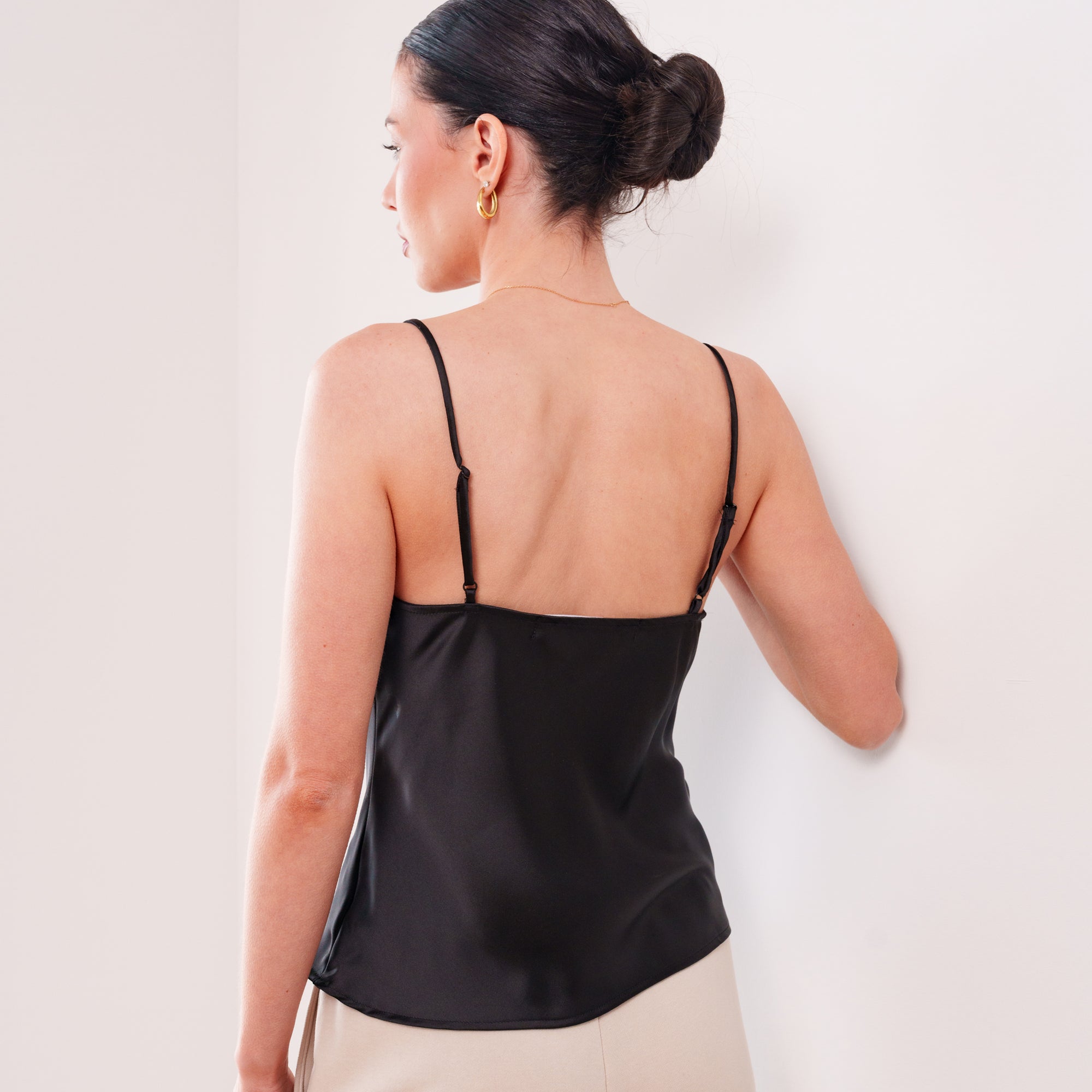 THE NOIRÉ COWL SATIN CAMISOLE