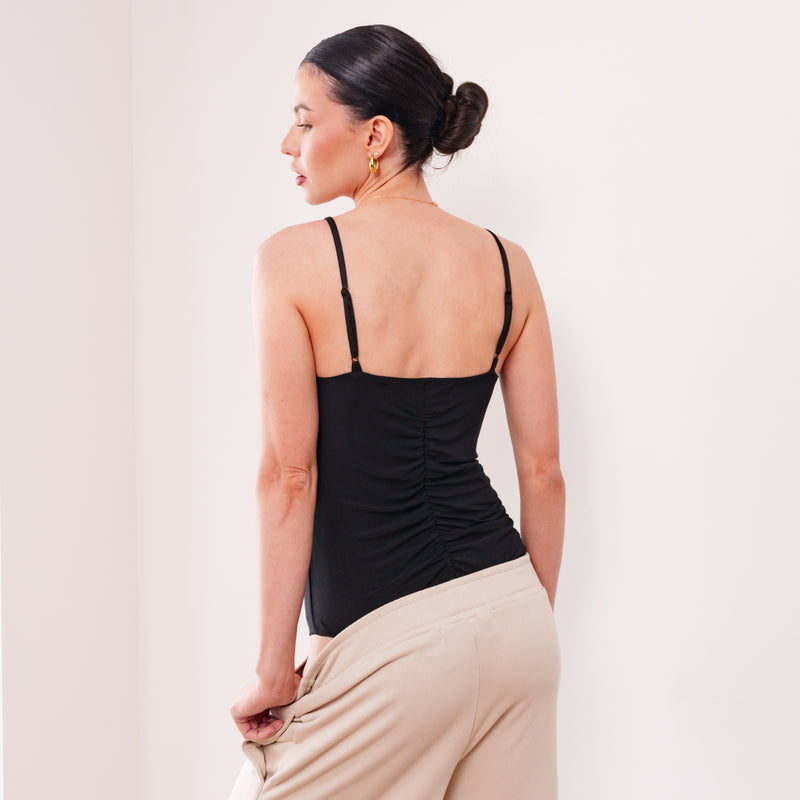 THE LUMINA RUCHED MESH BODYSUIT