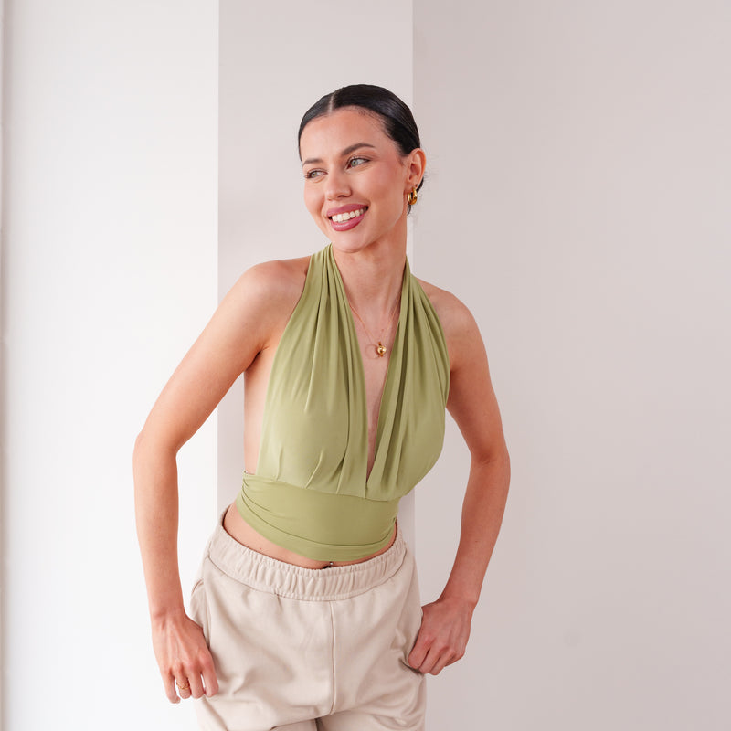 THE LILOU HALTER TOP