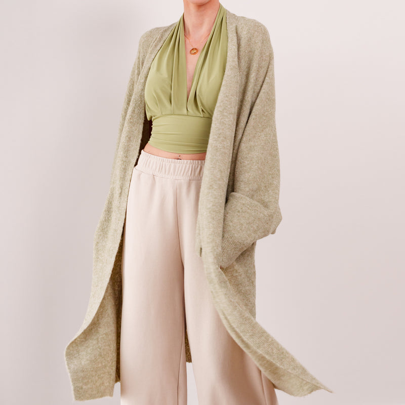 THE ÉTOILE DRAPED LONG CARDIGAN