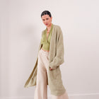 THE ÉTOILE DRAPED LONG CARDIGAN