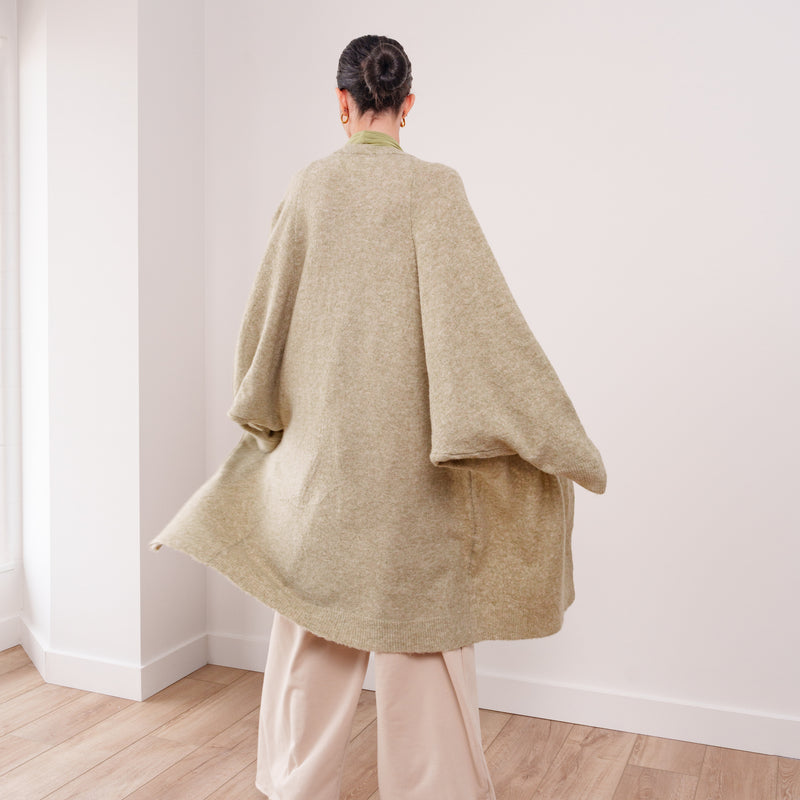 THE ÉTOILE DRAPED LONG CARDIGAN