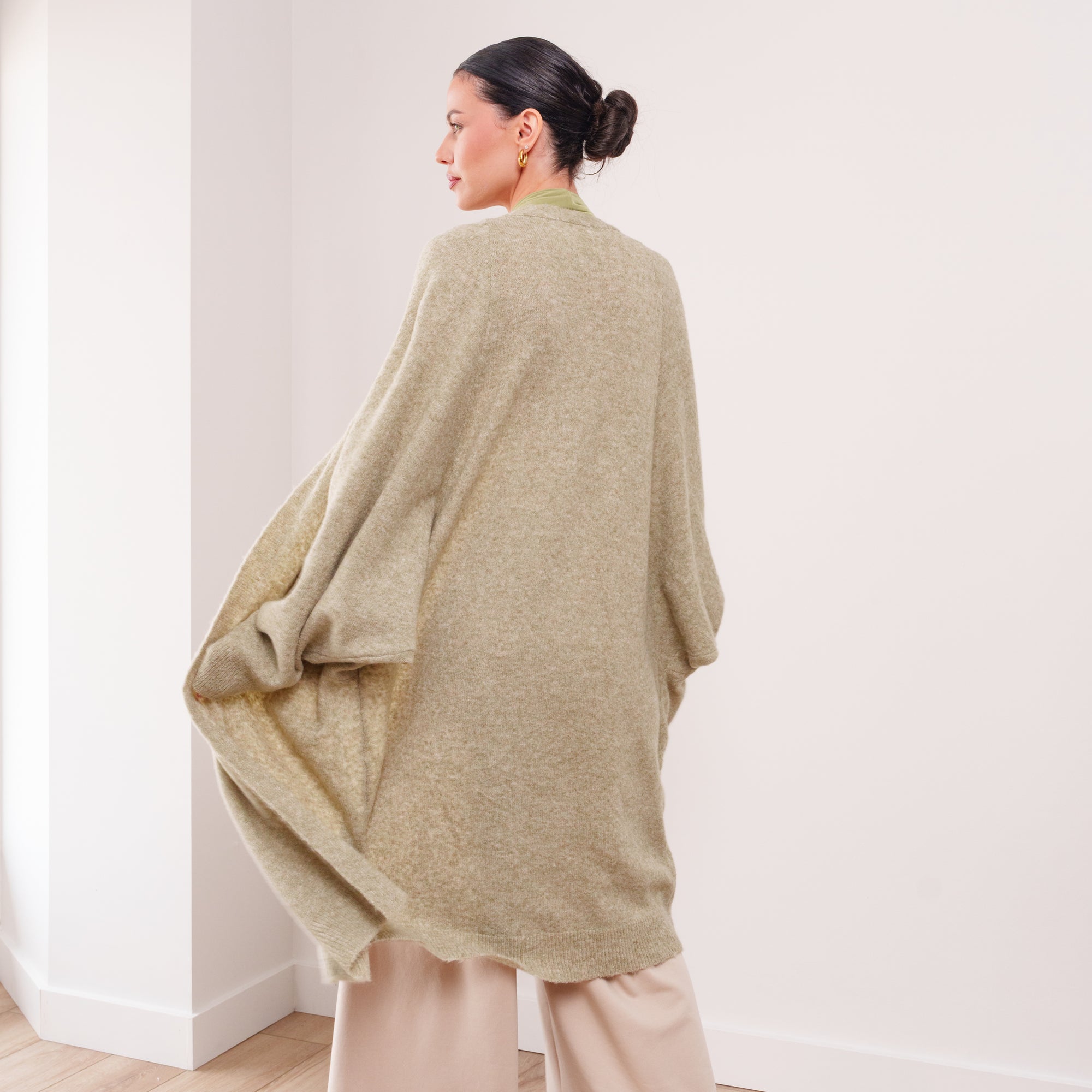 THE ÉTOILE DRAPED LONG CARDIGAN