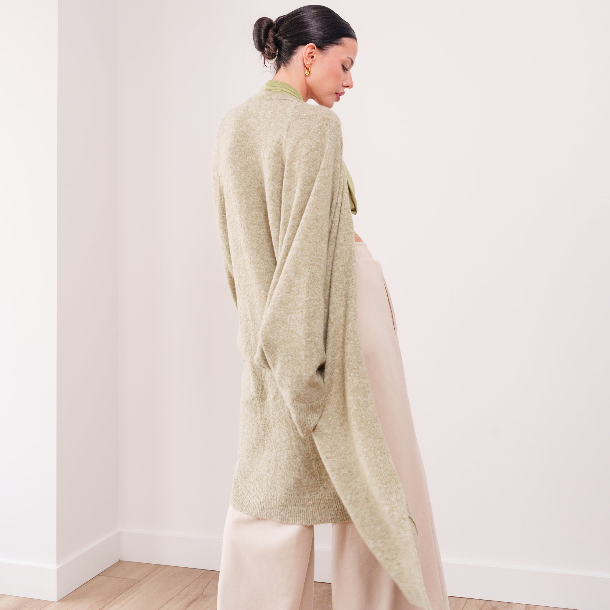 THE ÉTOILE DRAPED LONG CARDIGAN