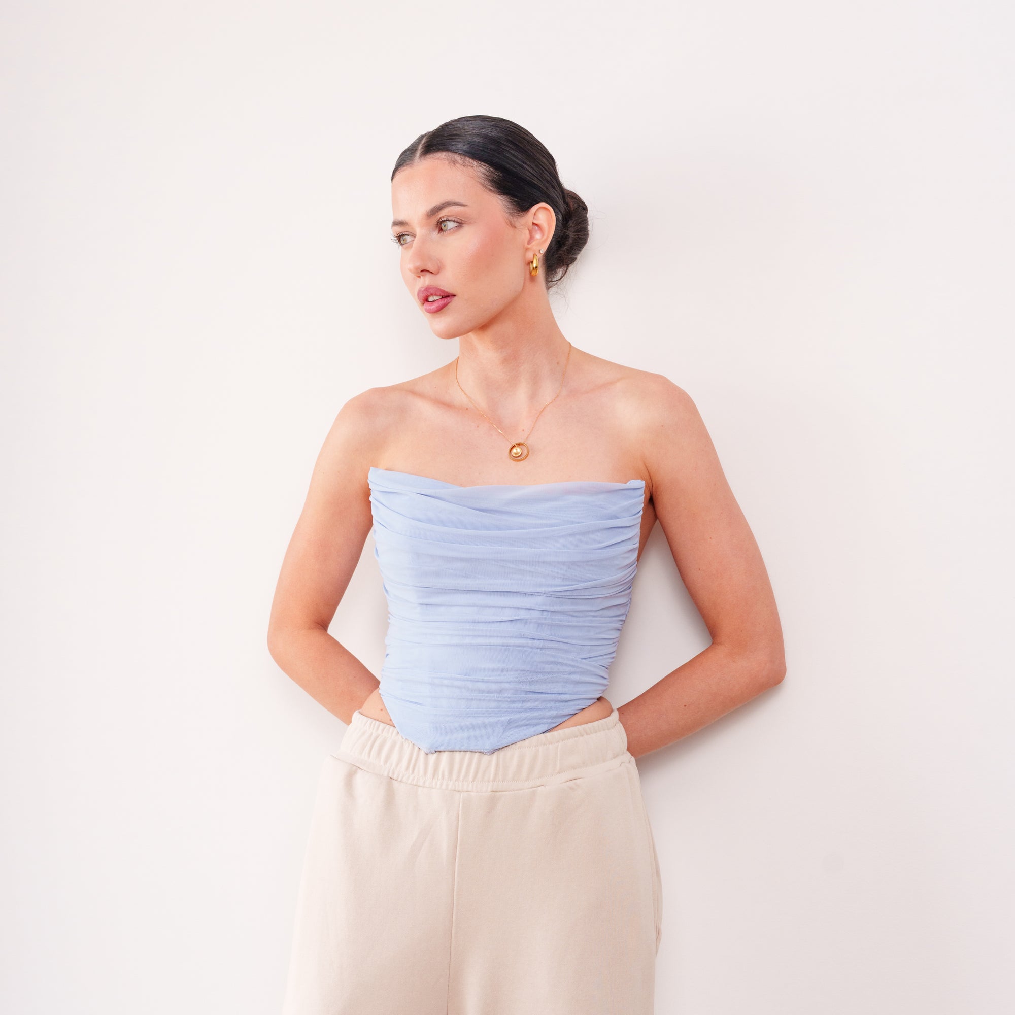THE ISOLDE MESH CORSET TOP