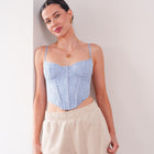 THE AZURÉ LACE LACE-UP BUSTIER