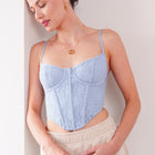 THE AZURÉ LACE LACE-UP BUSTIER
