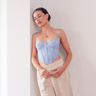 THE AZURÉ LACE LACE-UP BUSTIER