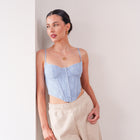 THE AZURÉ LACE LACE-UP BUSTIER