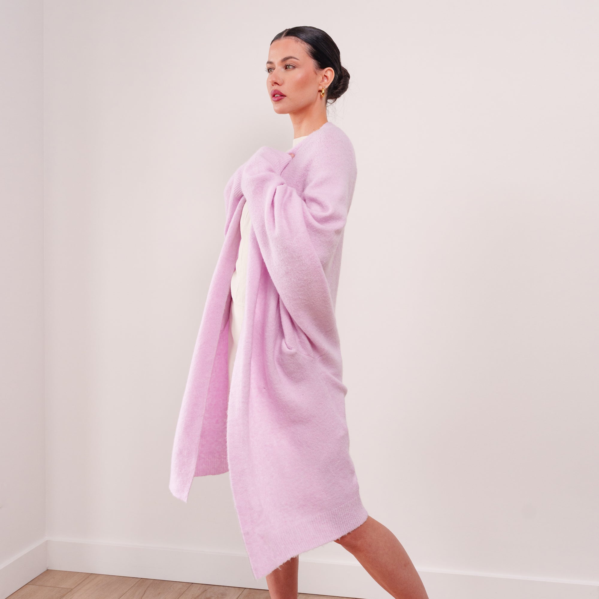 THE ÉTOILE DRAPED LONG CARDIGAN