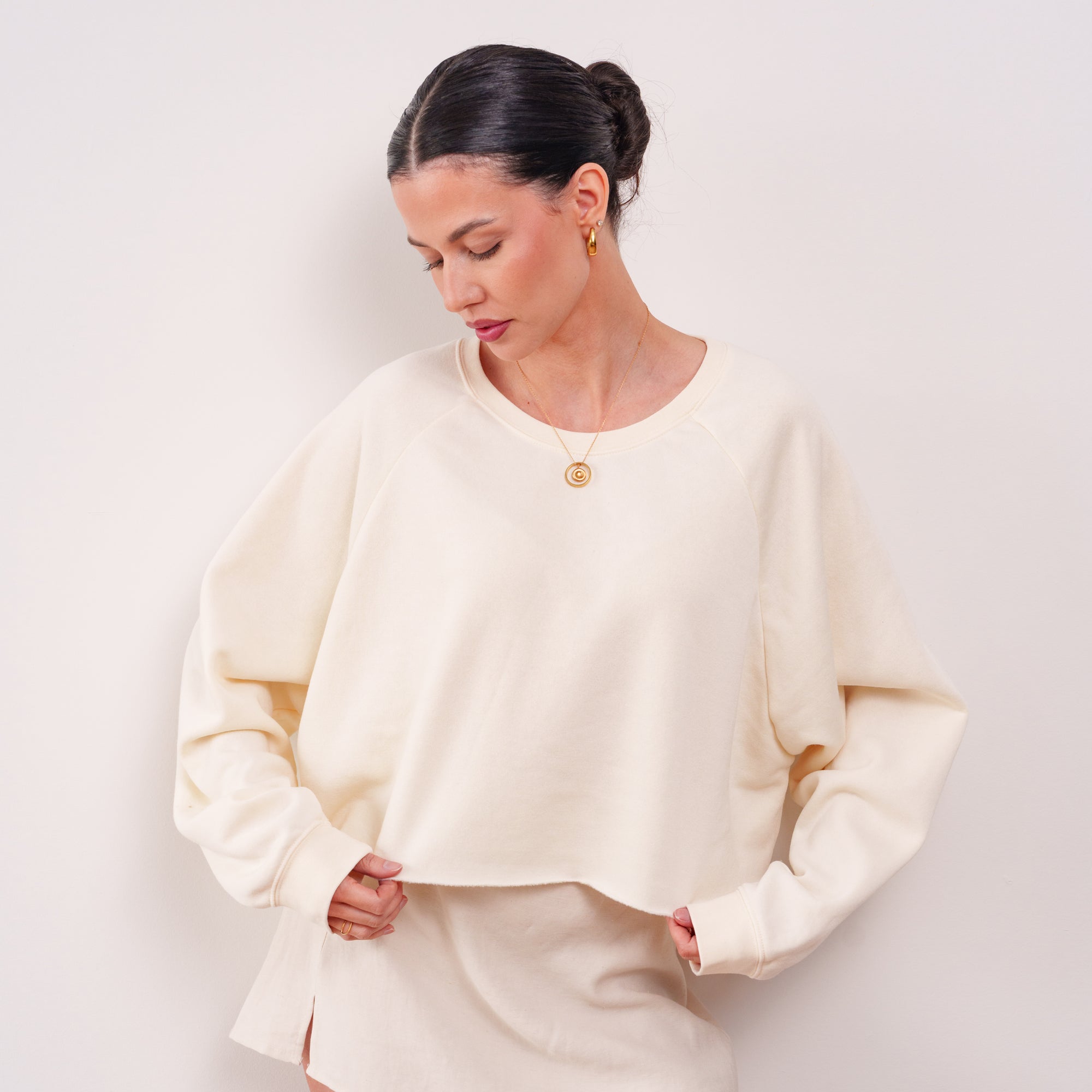 THE ÉVORA FRENCH TERRY SWEATER