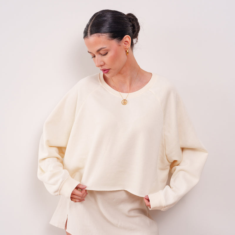THE ÉVORA FRENCH TERRY SWEATER