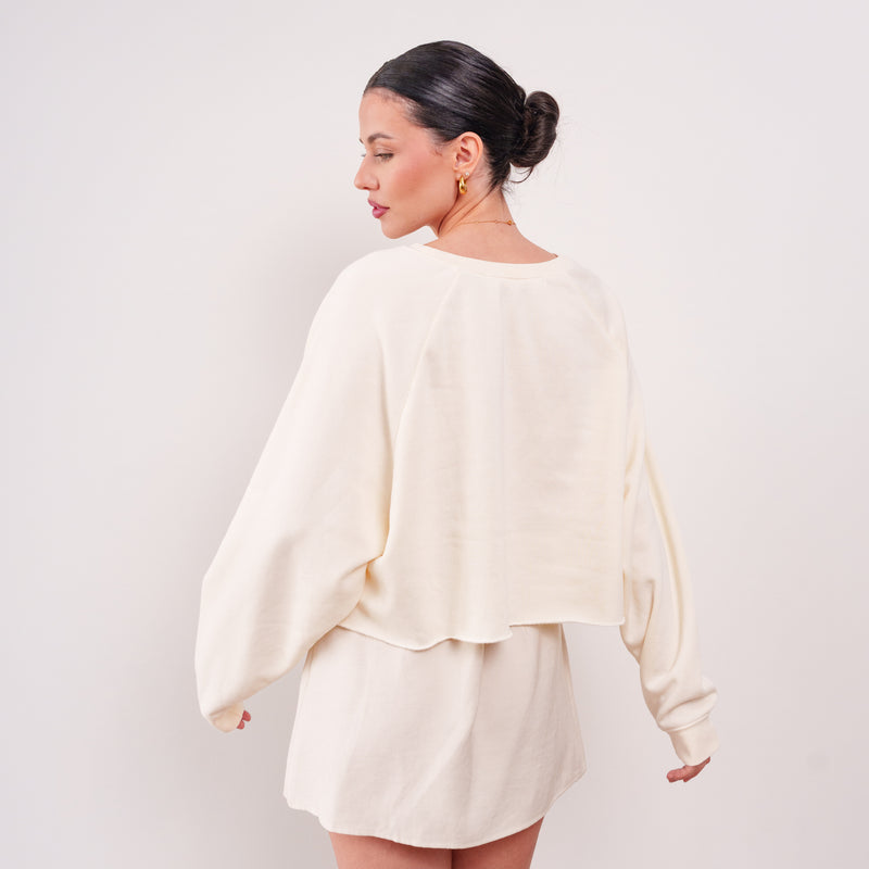 THE ÉVORA FRENCH TERRY SWEATER
