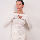 THE AURELLE DRAPE KNIT TOP