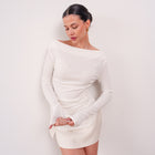 THE AURELLE DRAPE KNIT TOP