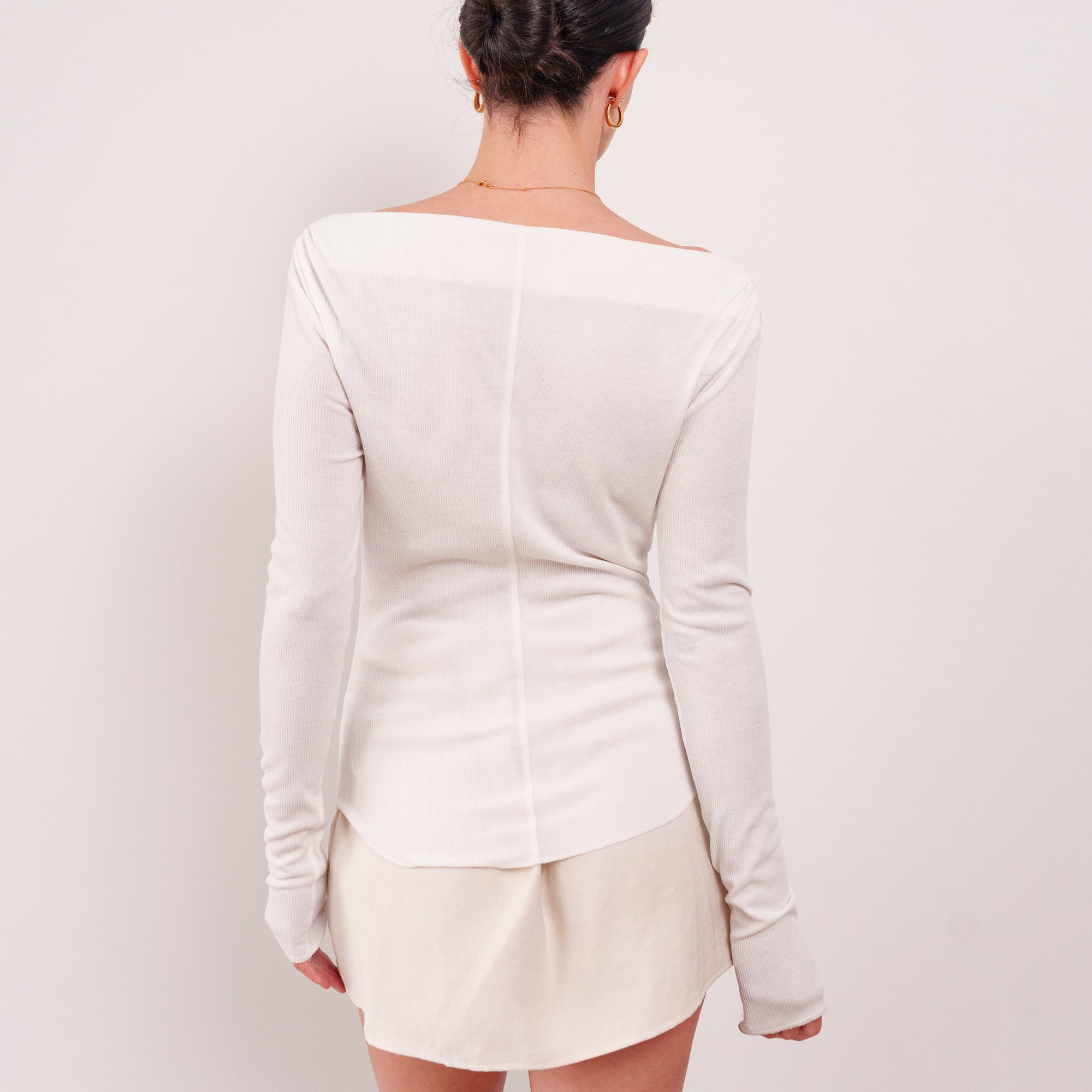 THE AURELLE DRAPE KNIT TOP