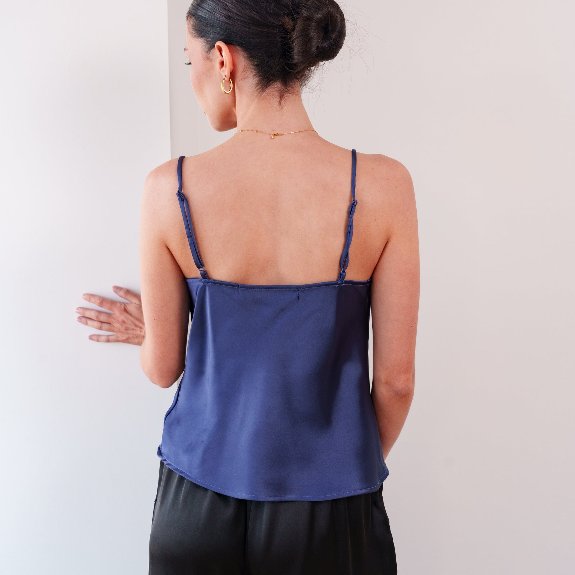 THE NOIRÉ COWL SATIN CAMISOLE