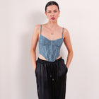 THE AZURÉ LACE LACE-UP BUSTIER