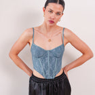 THE AZURÉ LACE LACE-UP BUSTIER