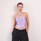 THE ÉRA SATIN HALTER TOP