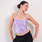 THE ÉRA SATIN HALTER TOP