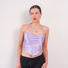 THE ÉRA SATIN HALTER TOP