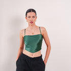 THE ÉLANORA SATIN DRAPE TOP