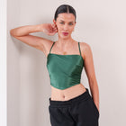 THE ÉLANORA SATIN DRAPE TOP