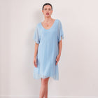 THE CALYRA SILK DRAPE DRESS