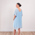 THE CALYRA SILK DRAPE DRESS