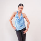 THE ROSÉLLE COWL HALTER TOP