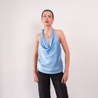 THE ROSÉLLE COWL HALTER TOP