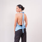 THE ROSÉLLE COWL HALTER TOP
